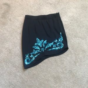 Tobi mini skirt with blue sequin